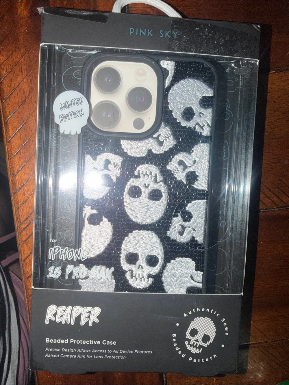 Reaper Beaded Protective Case for iPhone 15 Pro Max from Pink Sky